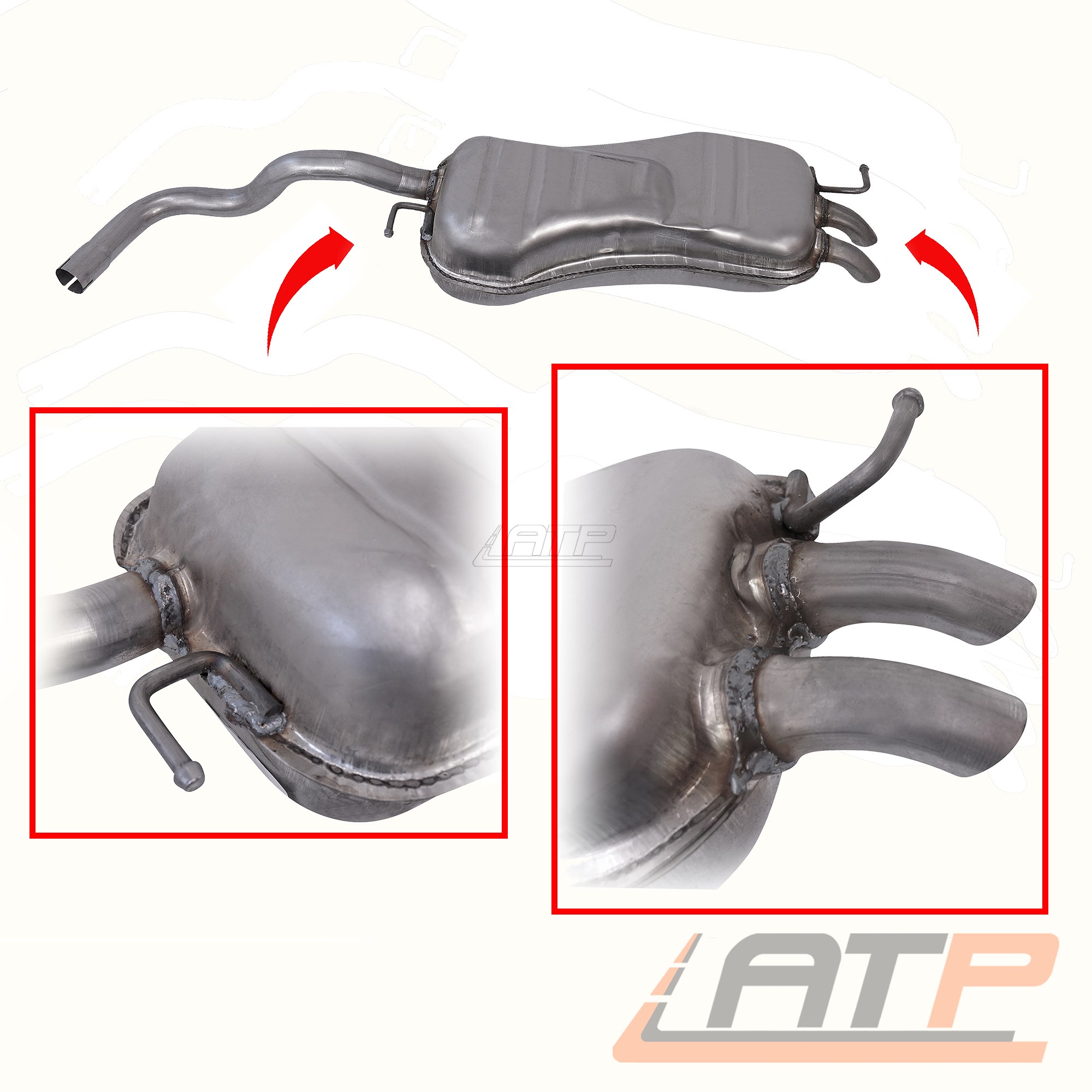 1x AUSPUFFANLAGE MITTEL ENDSCHALLDÄMPFER FÜR SEAT LEON 1M 1.8 BJ 99-06