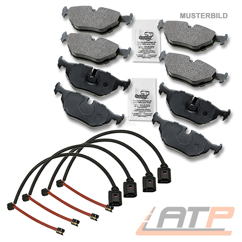 SATZ BREMSBELÄGE WARNKONTAKT VORNE+HINTEN VW TOUAREG 7L BJ 02-10