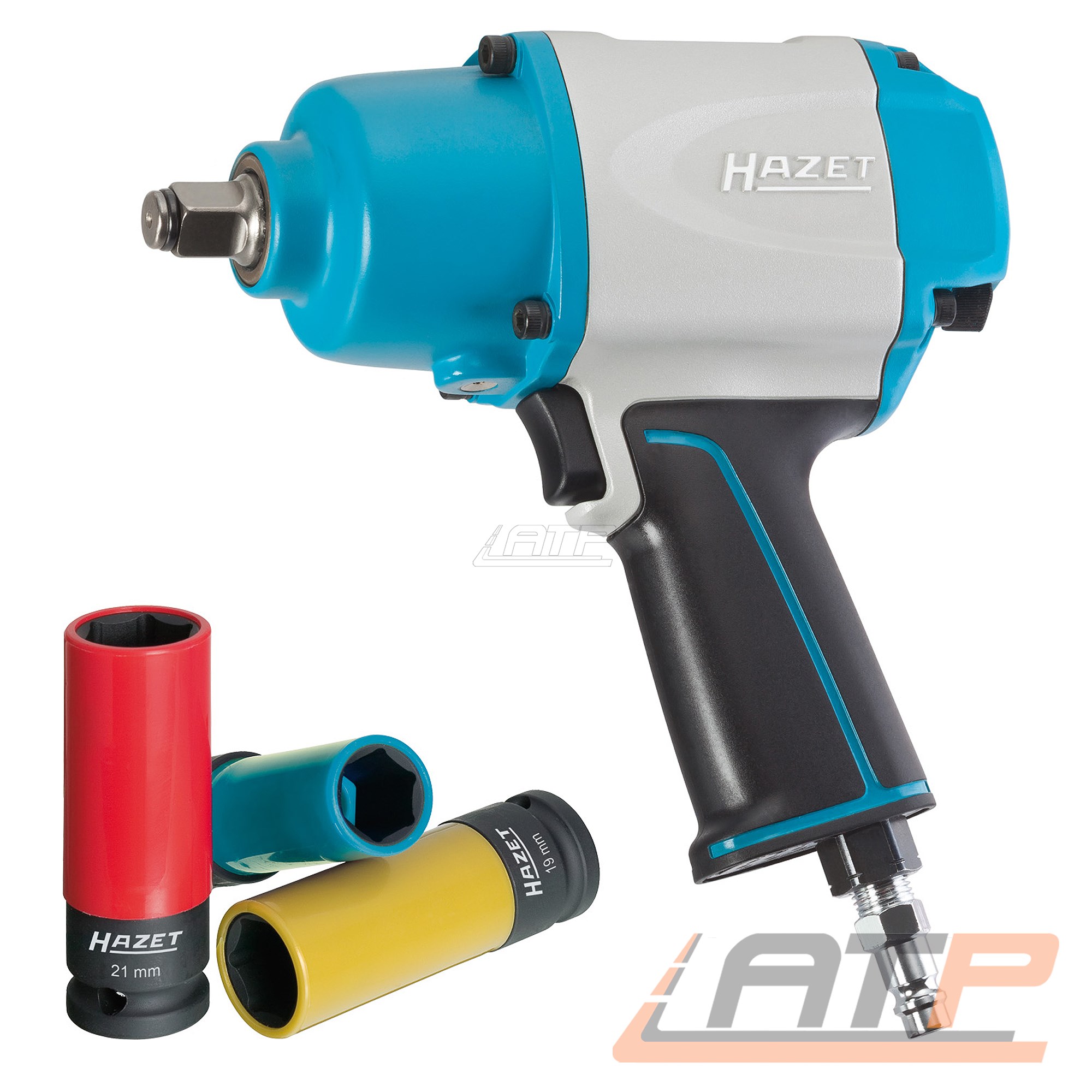 HAZET SCHLAGSCHRAUBER-SATZ 9012-1SPC//4 DRUCKLUFT 4 TEILIG SET MIT NÜSSEN
