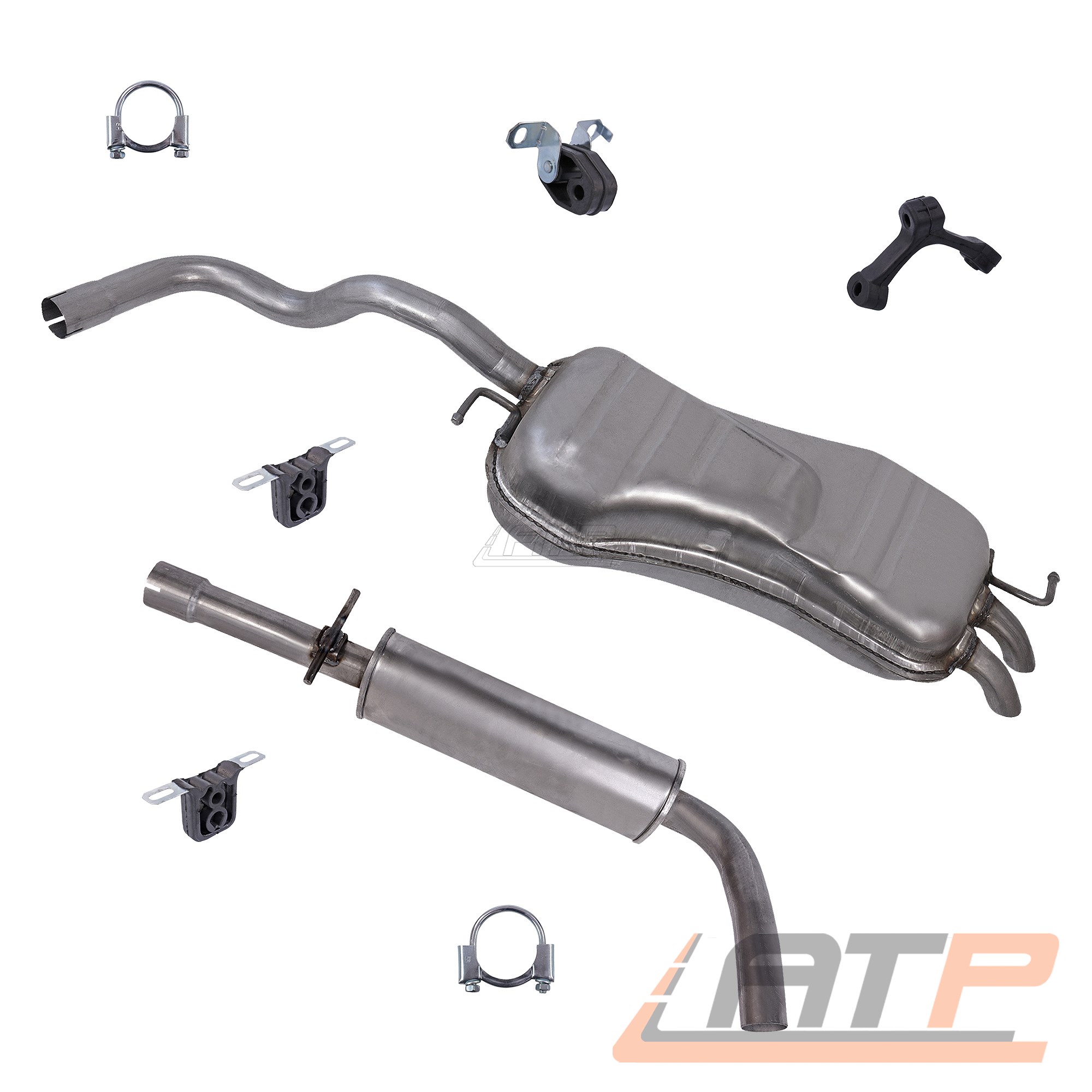 1x AUSPUFFANLAGE MITTEL ENDSCHALLDÄMPFER FÜR SEAT LEON 1M 1.8 BJ 99-06