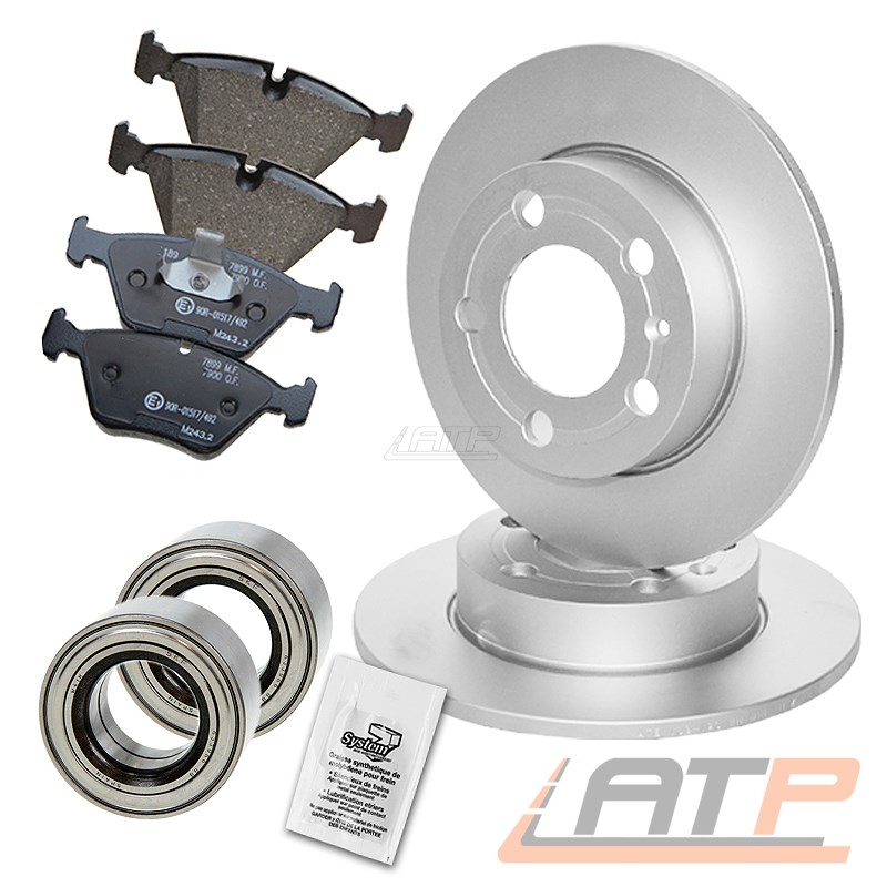 RADLAGER HINTEN AUDI 100 C4 4A 2.0-2.8 BREMSENSET BREMSENKIT VOLL Ø245