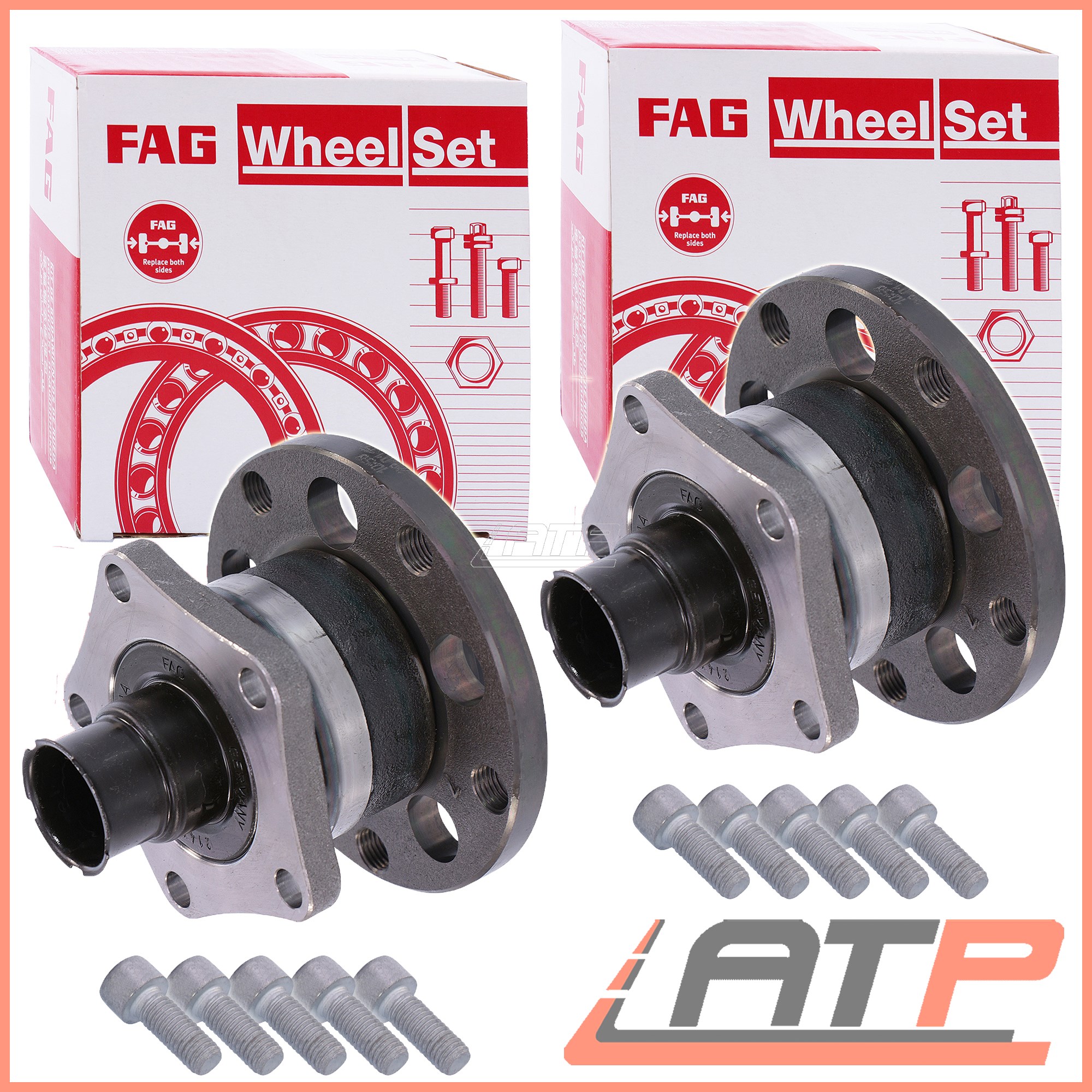 HUB VW PASSAT 3B 3BG 96-05 2X FAG WHEEL BEARING SET REAR INCL