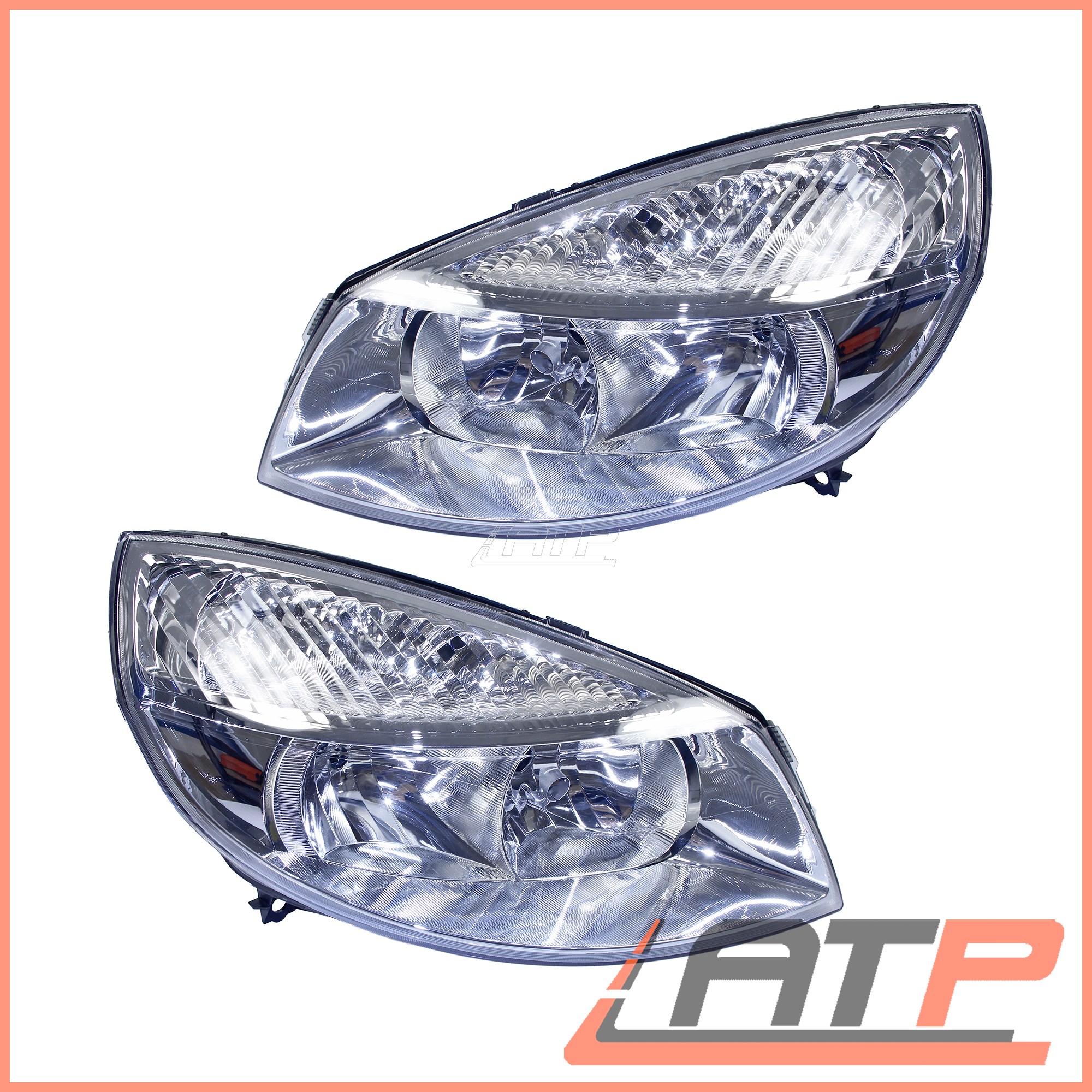 2X HEADLAMP HEADLIGHT H7//H1 FRONT LEFT+RIGHT RENAULT SCENIC MK 2 03-06 1.4-2.0