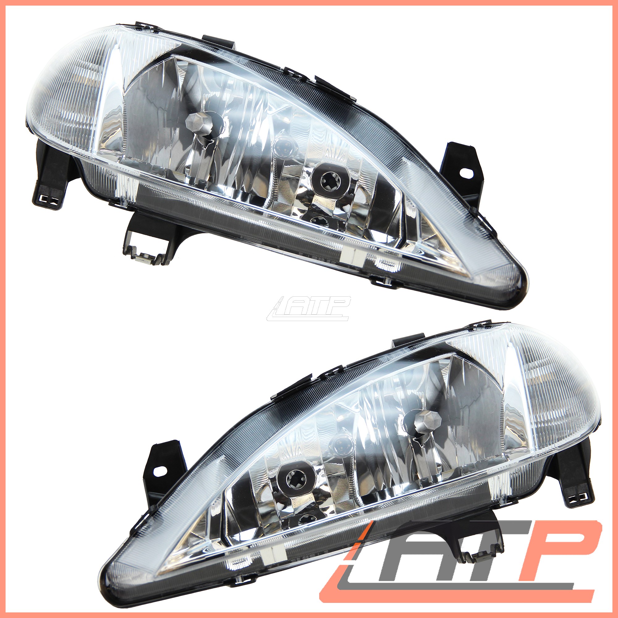 2X HEADLAMP HEADLIGHT H7//H1 LEFT+RIGHT RENAULT MEGANE MK 1 99-03