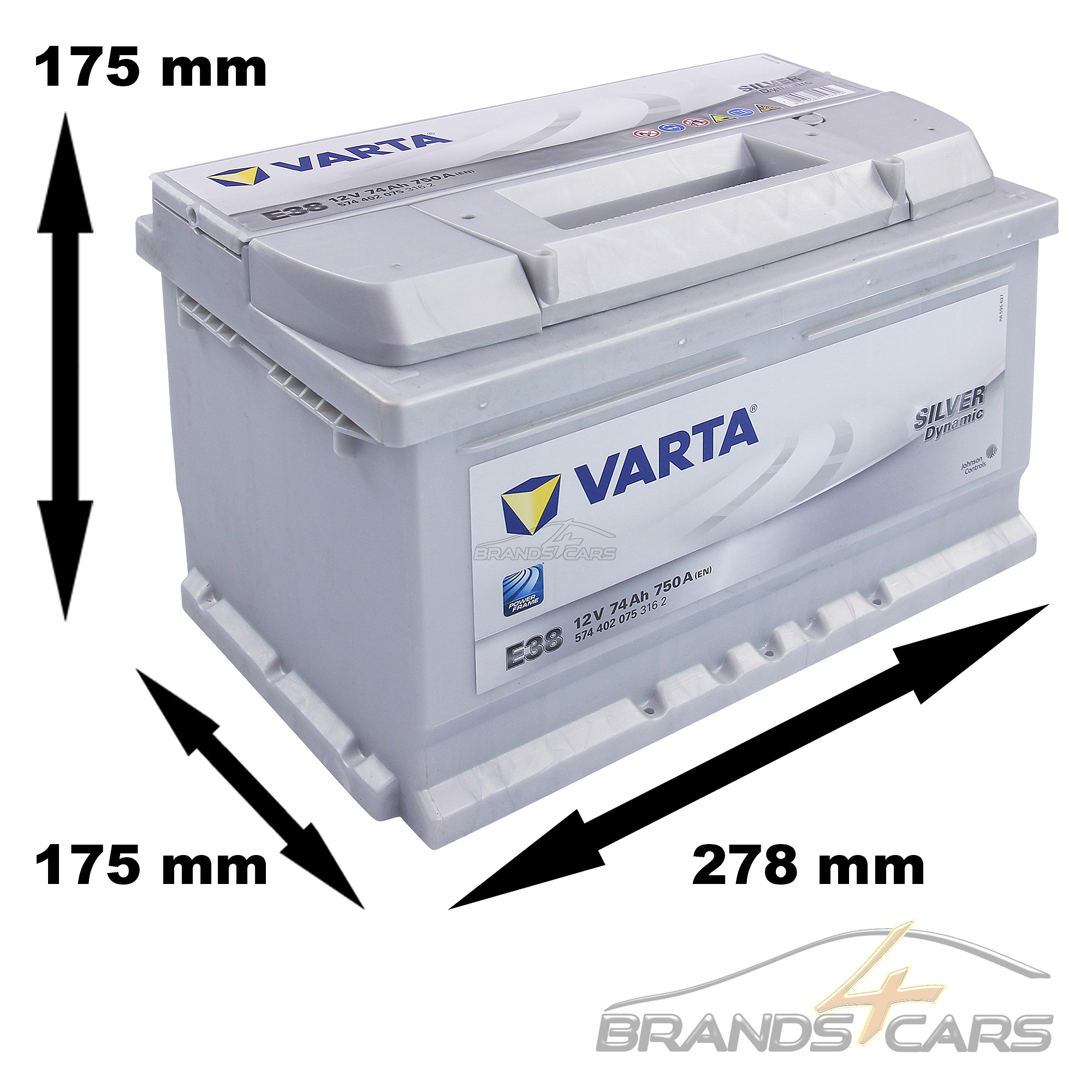 Batería de arranque Varta Silver Dynamic e38 74-ah 12-v 750-a 31562249