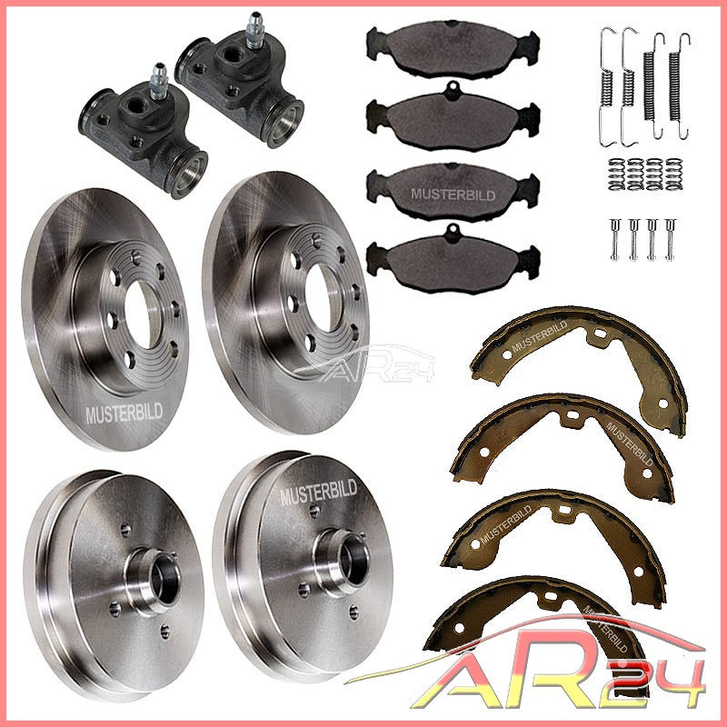 Conjunto de freno tambor freno atrás ø200 audi 80 90 b2 b3
