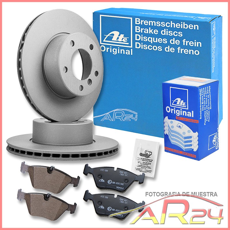 2 X original ate discos de freno eje delantero nissan