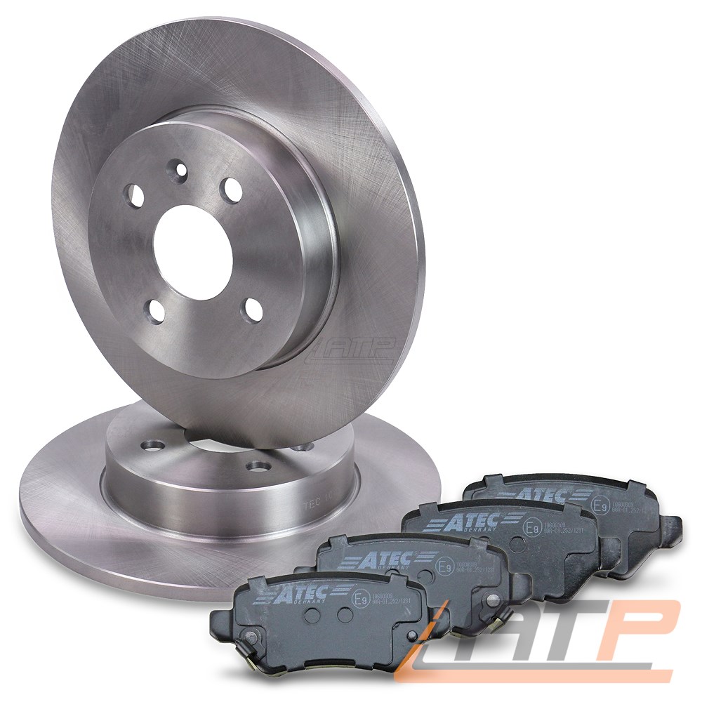 BREMSSCHEIBEN VOLL 264 + BREMSBELÄGE HINTEN FÜR FIAT TIPO 356