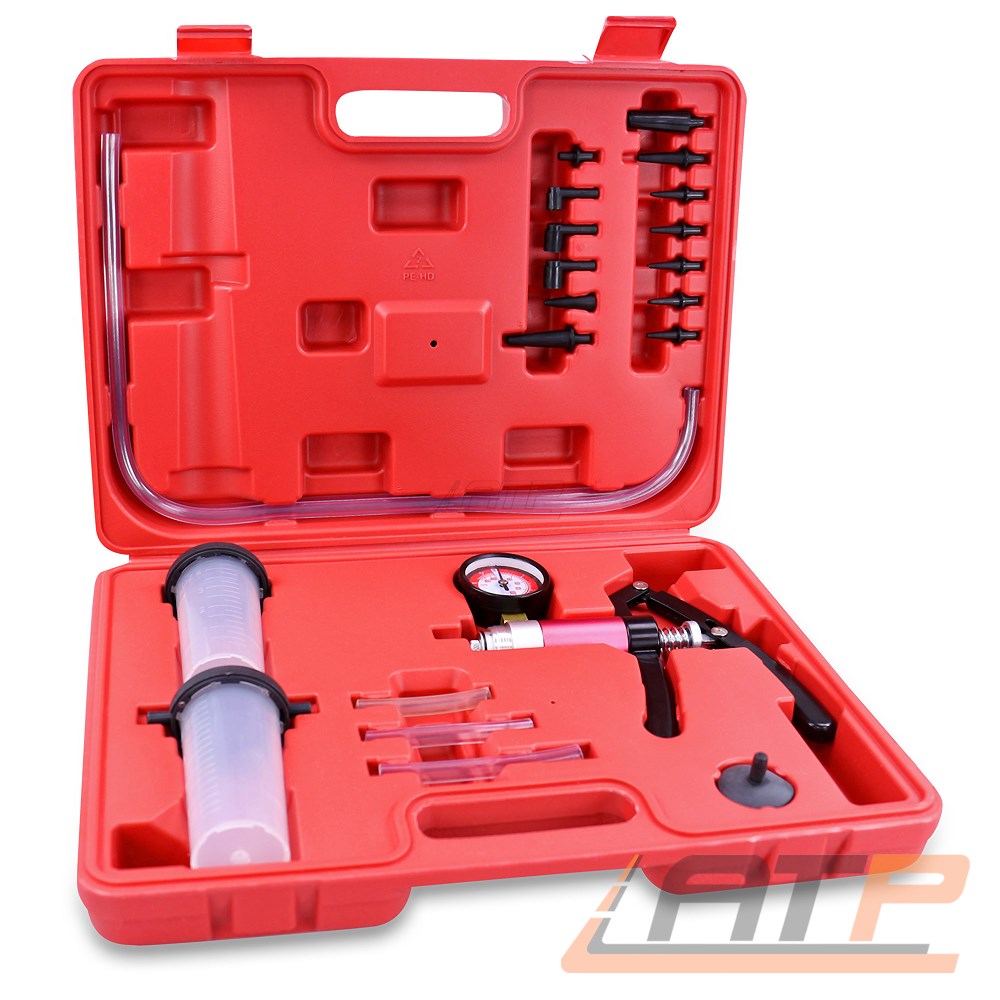 Vakuumpumpe Set Mit Manometer - Für Druck- Und Unterdrucktests Inkl. Frostschutz