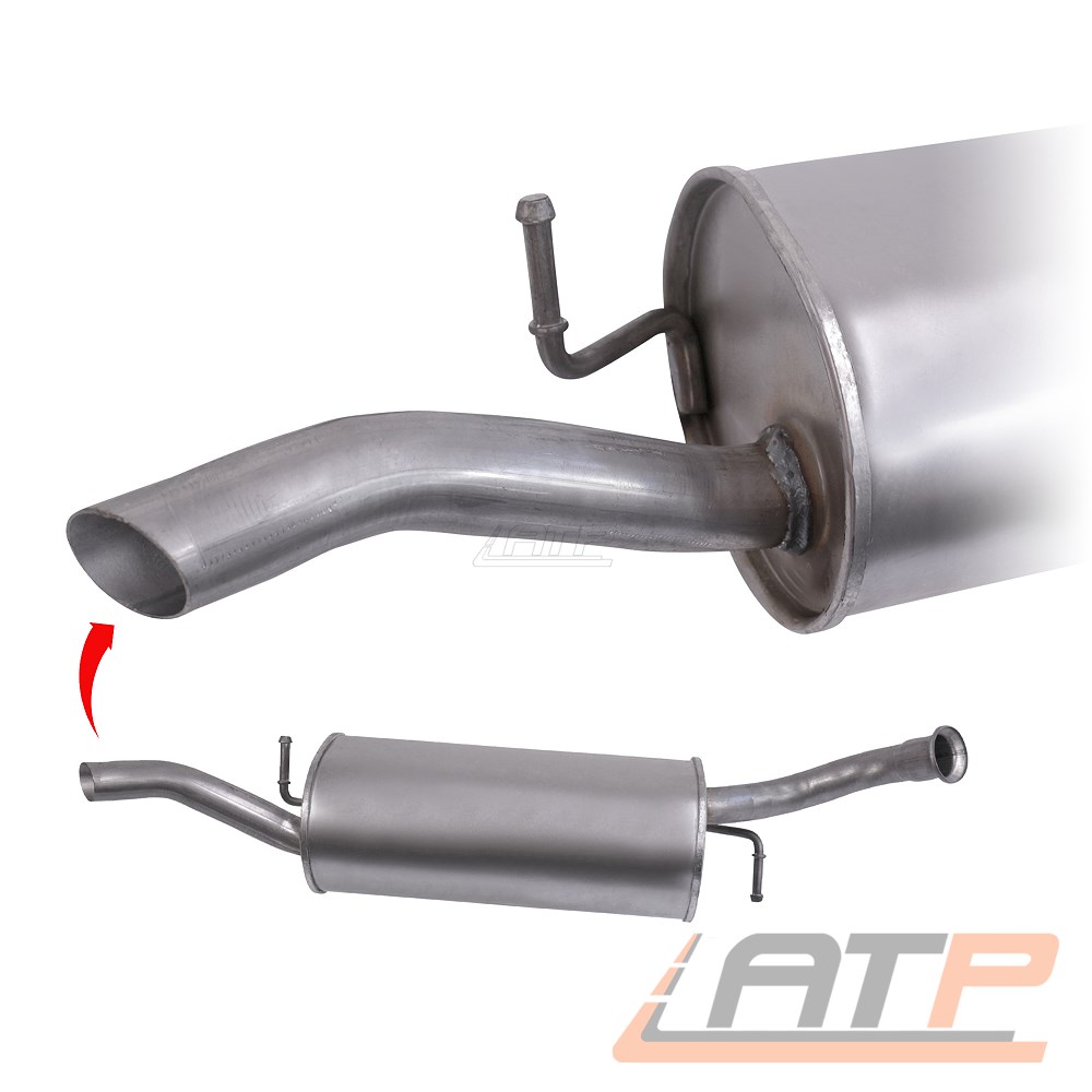 1x ENDSCHALLDÄMPFER AUSPUFF SCHALLDÄMPFER FÜR TOYOTA YARIS VERSO P2 1.3 BJ 99-05