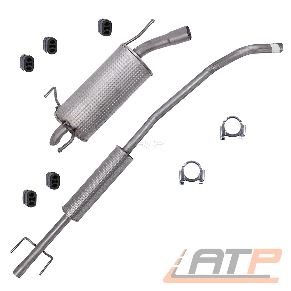 Mittelschalldämpfer Opel Corsa B 1.0 40KW Auspuff Mitteltopf Vorschalldämpfer