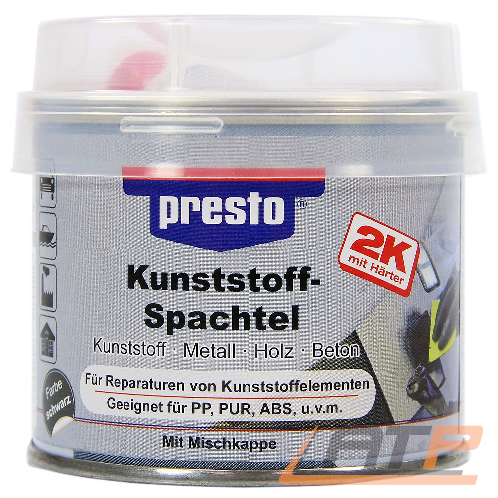 Presto 250g 2k Kunststoffspachtel Schwarz Kunststoff Spachtel Flexibel 601460 Ebay