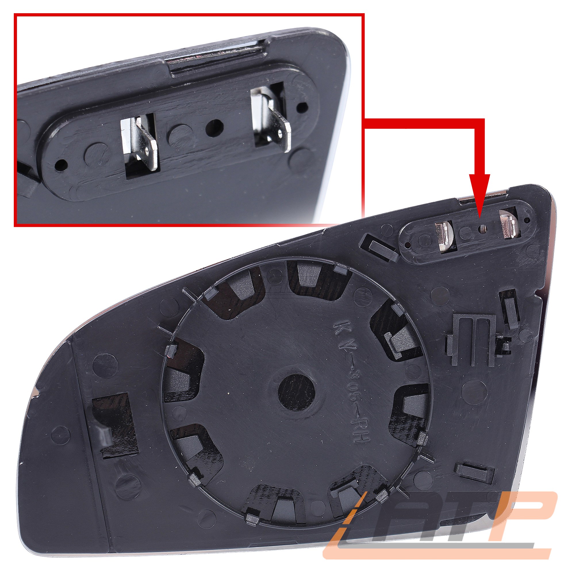 SPORTBACK 03-08 SPIEGELGLAS AUßENSPIEGEL RECHTS KONVEX BEHEIZBAR AUDI A3 8P