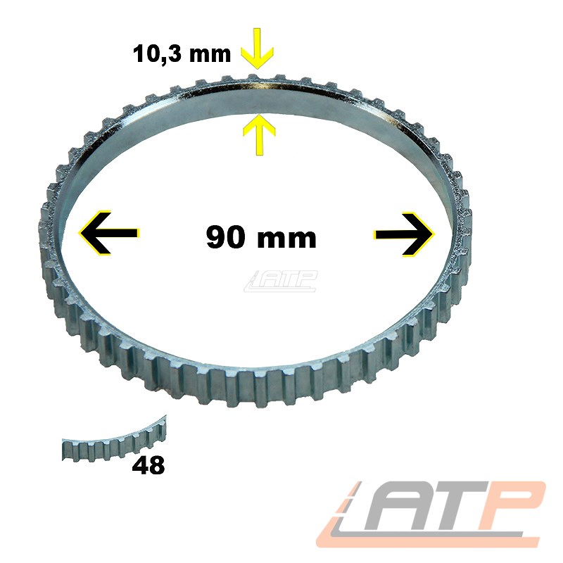 MAPCO Sensorring ABS Ring Vorne 48 Zähne 76358 für CITROËN FIAT LANCIA PEUGEOT
