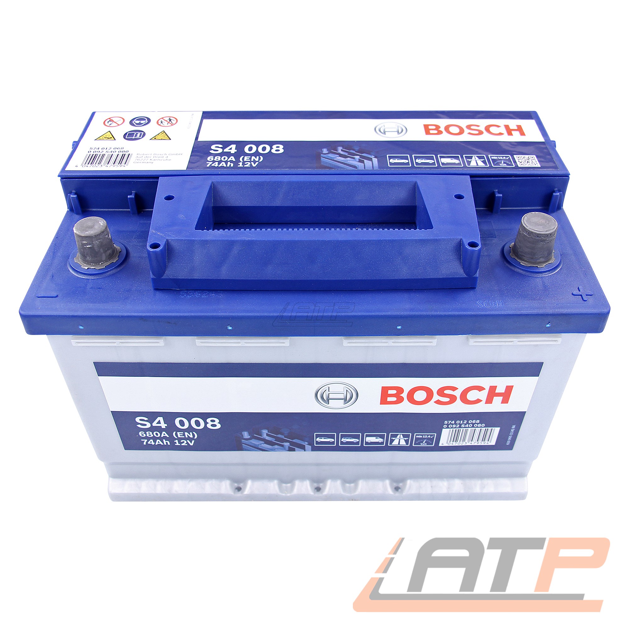 BOSCH S4 008 74Ah 680A 12V AUTOBATTERIE STARTERBATTERIE+10g POLFETT 31837937 eBay