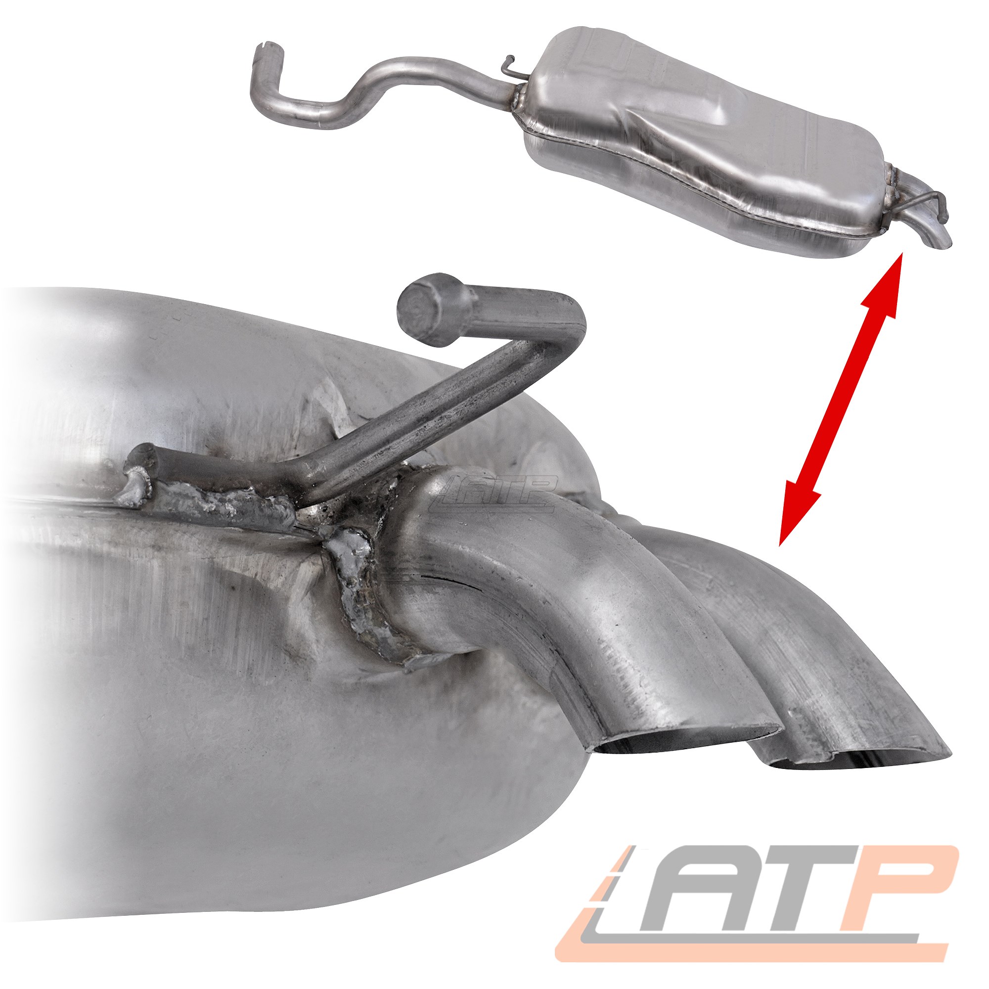 ATEC Germany Auspuff Schalldämpfer Set Für FORD FIESTA Mk5 Und MAZDA 2