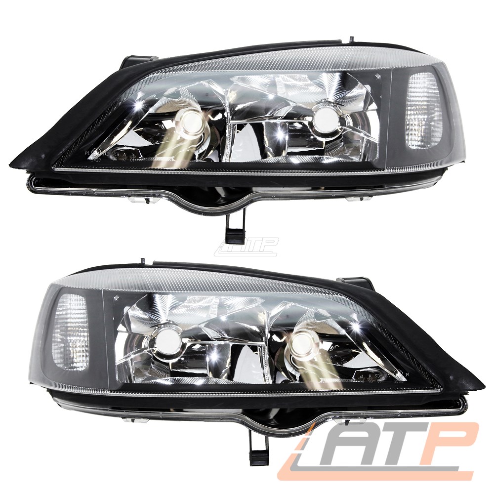 2x SCHEINWERFER HAUPTSCHEINWERFER H7//HB3 SCHWARZ LINKS RECHTS OPEL ASTRA G