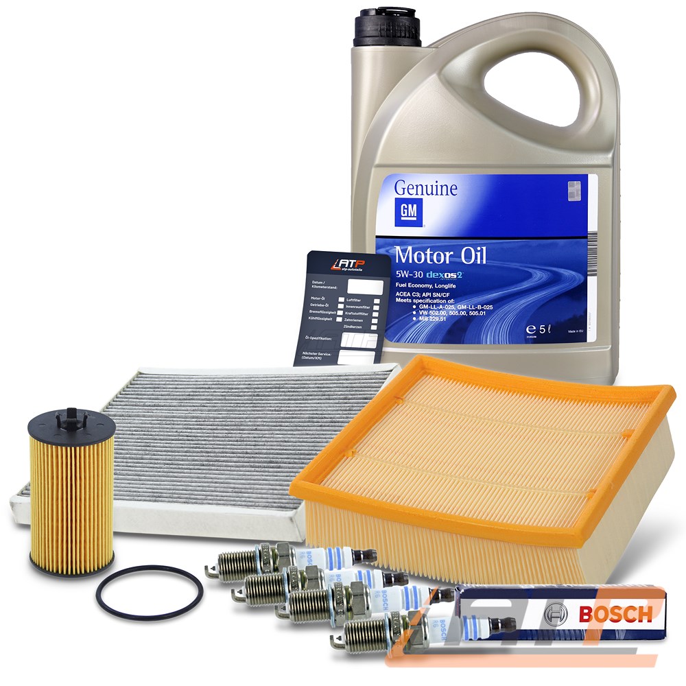 Inspektionspaket Für Corsa E 1.2/1.4 Inkl. 5L Motoröl 5W-30, Luftfilter, Innenraumfilter & Ölfilter
