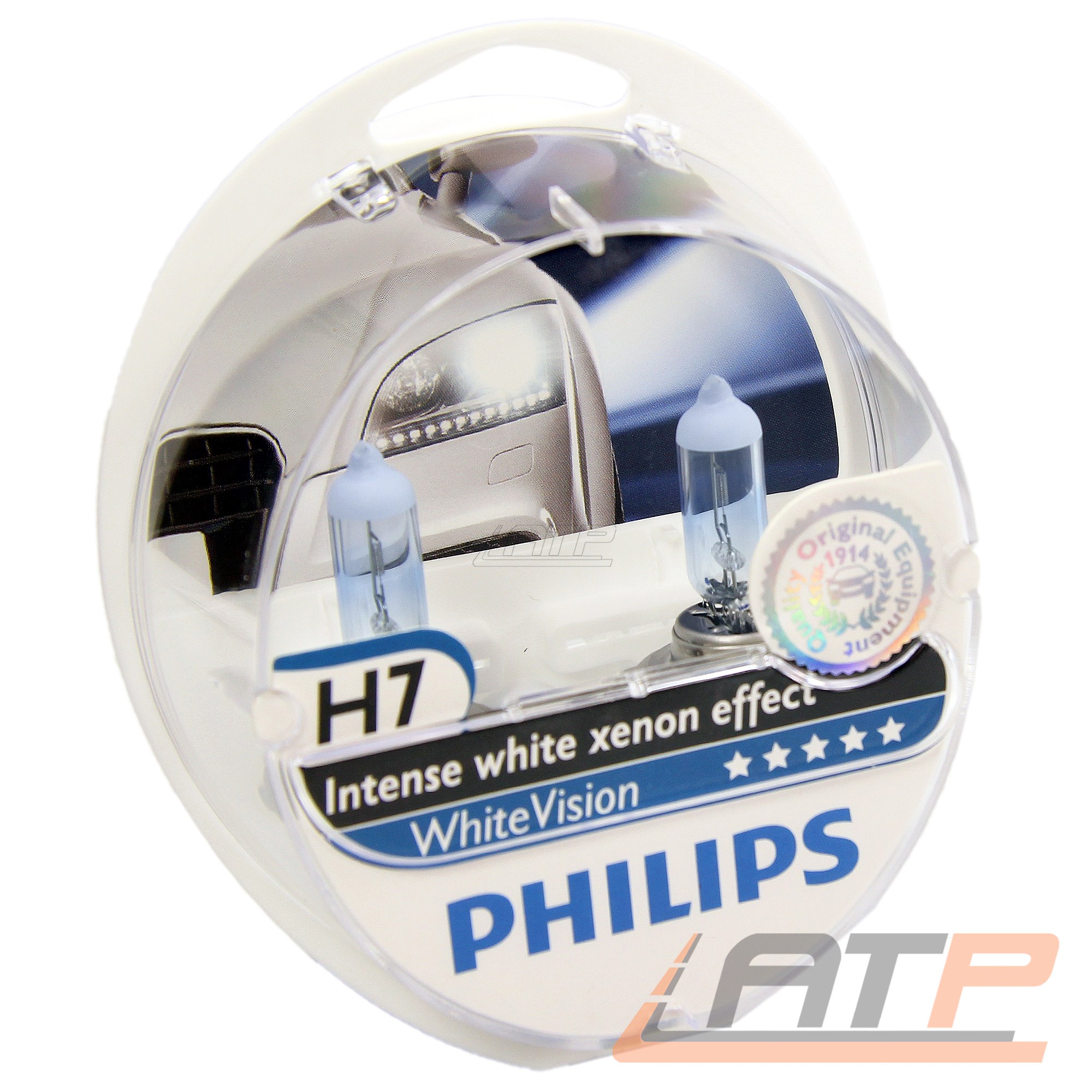 Philips WhiteVision H7 60/% mehr Licht 2x W5W 12972WHVSM Xenon Effekt Abblendlich