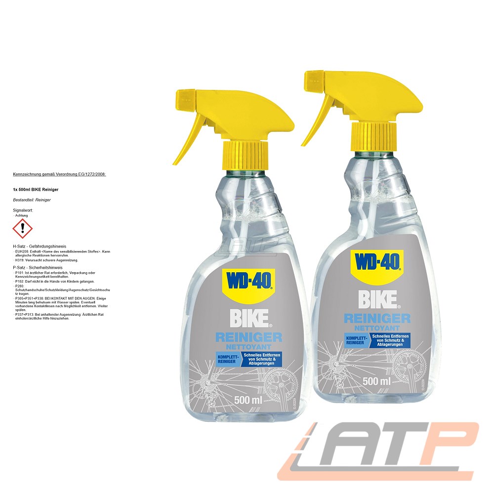 2x 500ml WD40 BIKE REINIGER FAHRRAD KOMPLETTREINIGER