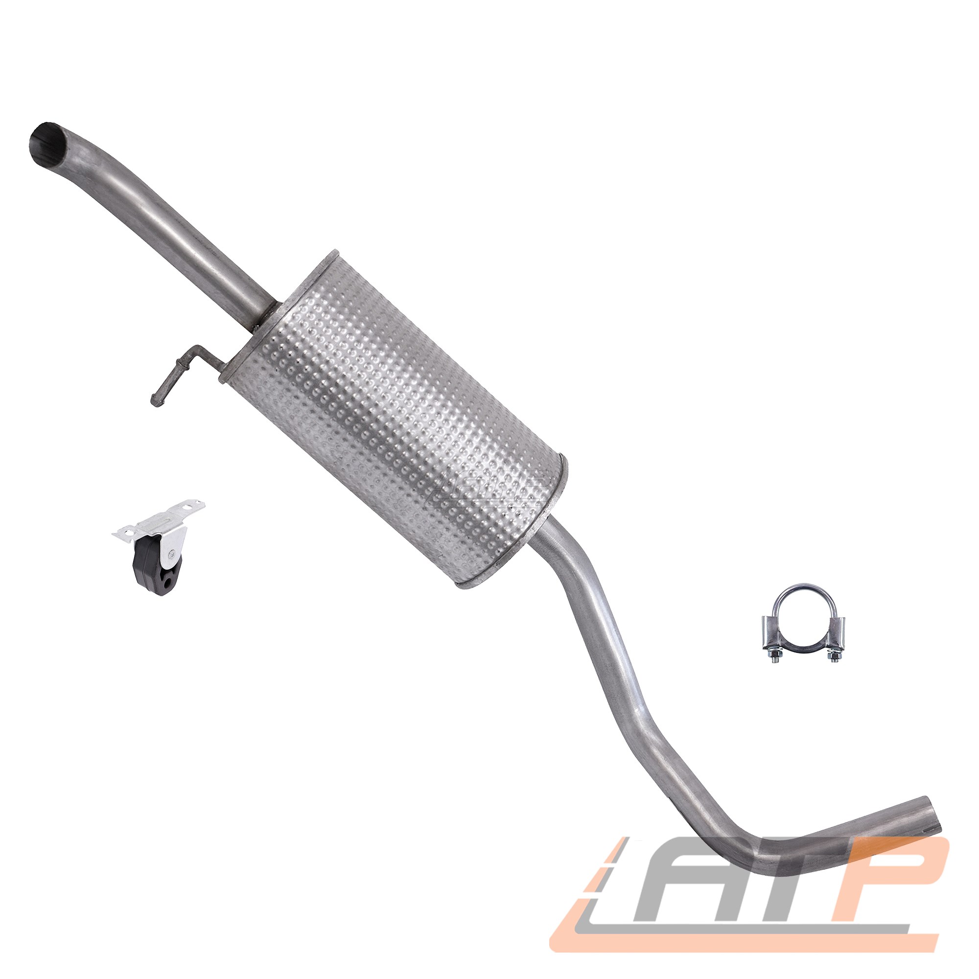 POLMO Schalldämpfer Set Für Audi A3 8P 1.9 TDI 2005-2008 | Komplettsatz Mit Kollektorrohr + Abgasrohr + Endtopf