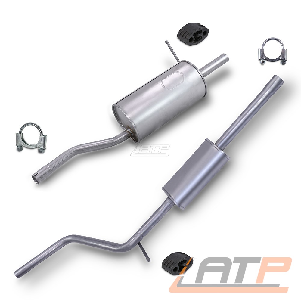 ATEC Germany Auspuff Set Für OPEL ASTRA G CC - Komplett Mit Mittelschalldämpfer Und Endschalldämpfer