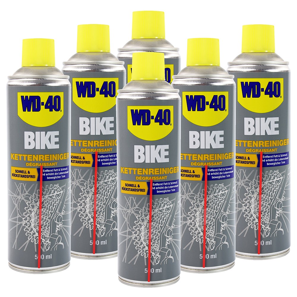 6x 500ml WD40 BIKE KETTENREINIGER FAHRRAD KETTEN REINIGER