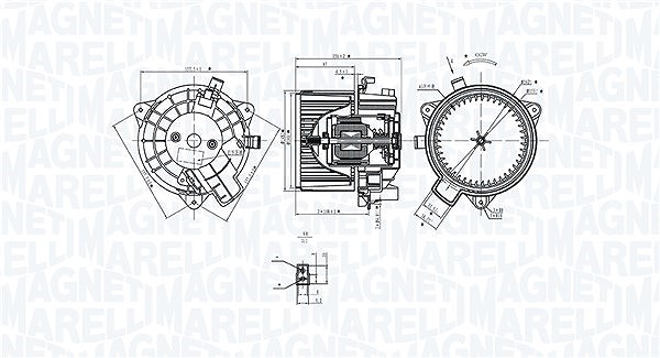 Ventilateur d'intérieur Magneti Marelli pour Fiat - Photo 1/1