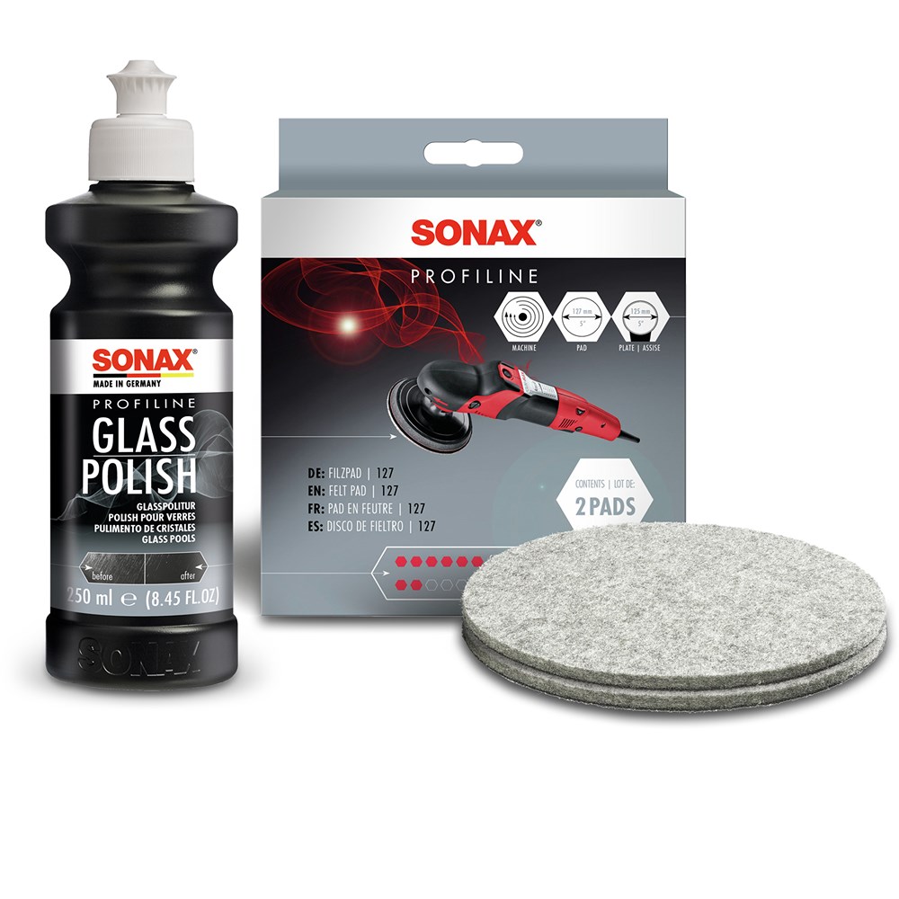 Glass Polish 5er-Pack Filz-Polierscheiben 115 Mm X 4 Mm – Klettbefestigung, Für Glas, Kunststoff, Metall, Marmor Und Mehr – Ideal Für Rotations- Und Exzenterschleifer