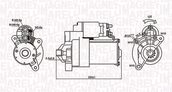 MAGNETI MARELLI Starter u.a. für CITROËN, FIAT, HYUNDAI, LANCIA, PEUGEOT - Bild 1 von 4