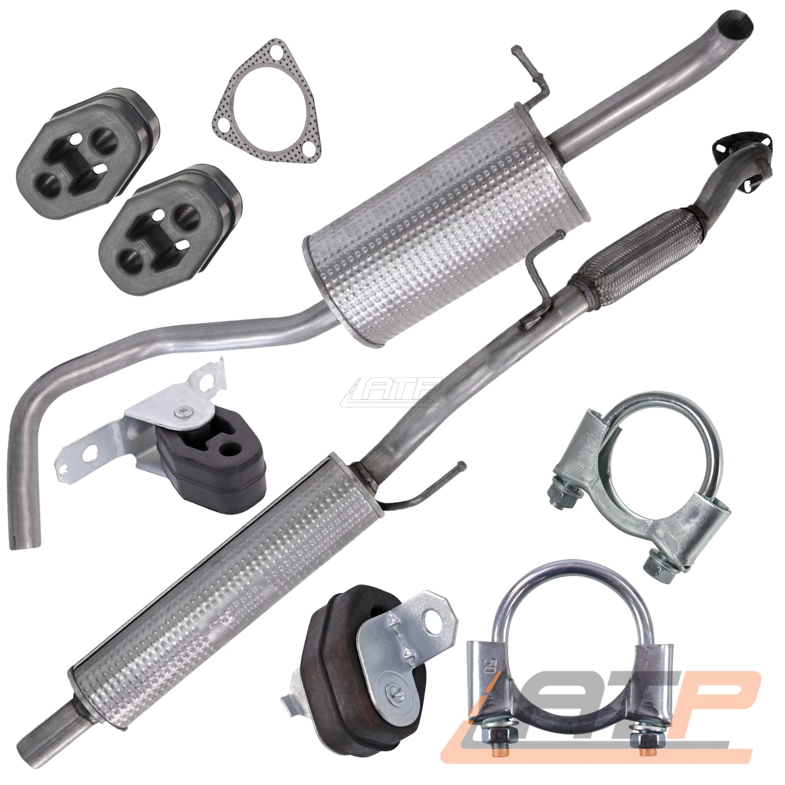 Polmo Schalldämpfer Set Für Seat Ibiza - Komplett Auspuffanlage 1.6 TDI