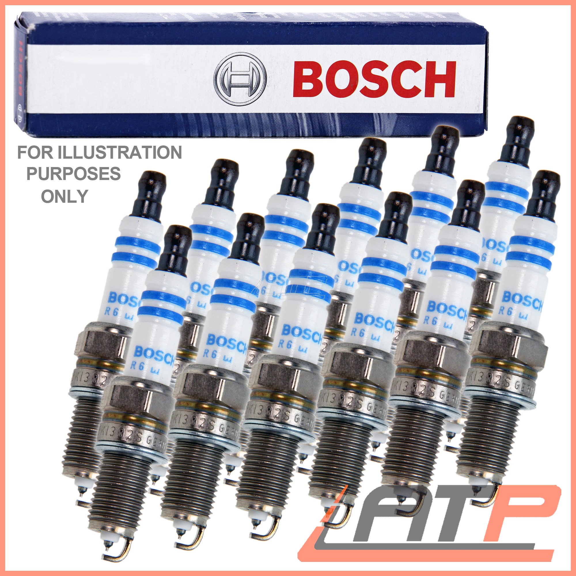 12x Genuine Bosch 0242230500 Spark Ignition Plug Fr8dpp33 Double