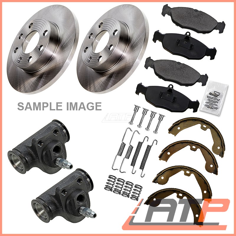 BRAKE SET KIT FRONT + 2X WHEEL BRAKE CYLINDER REAR CITROEN AX 10 11 14