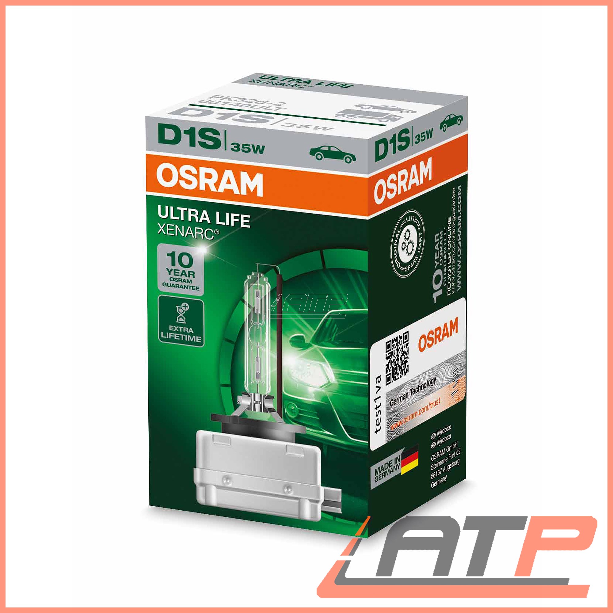 1X OSRAM D1S XENARC ULTRA LIFE XENON GAS BULB HEADLIGHT 35W CAR LAMP | eBay
