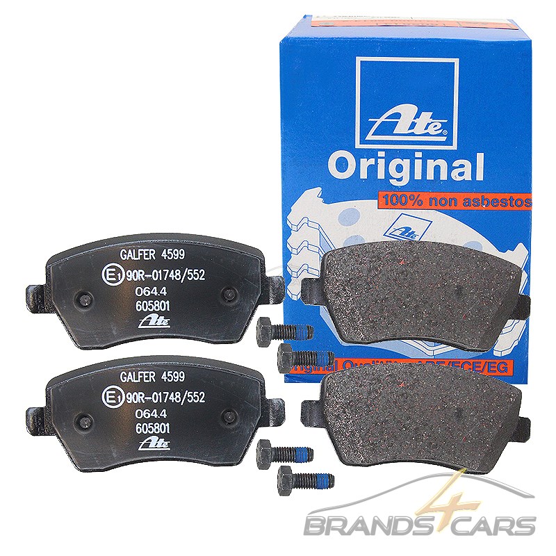 SATZ ORIGINAL ATE BREMSBELÄGE BREMSKLÖTZE VORNE FÜR NISSAN MICRA 3 K12 BJ 03-10
