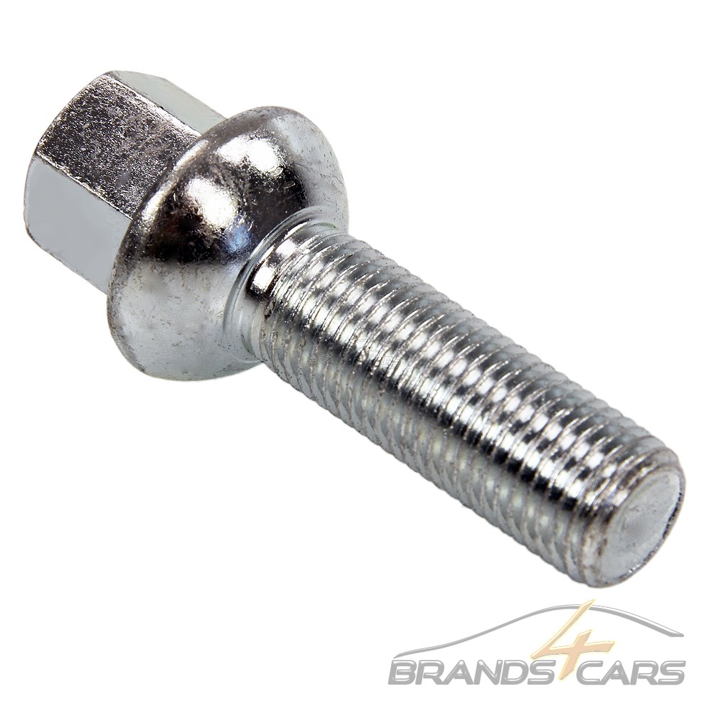 10 Stück Radbolzen M12x1,5 Für Mazda CX-5 - 13mm Rändel Schwarz Verzinkt