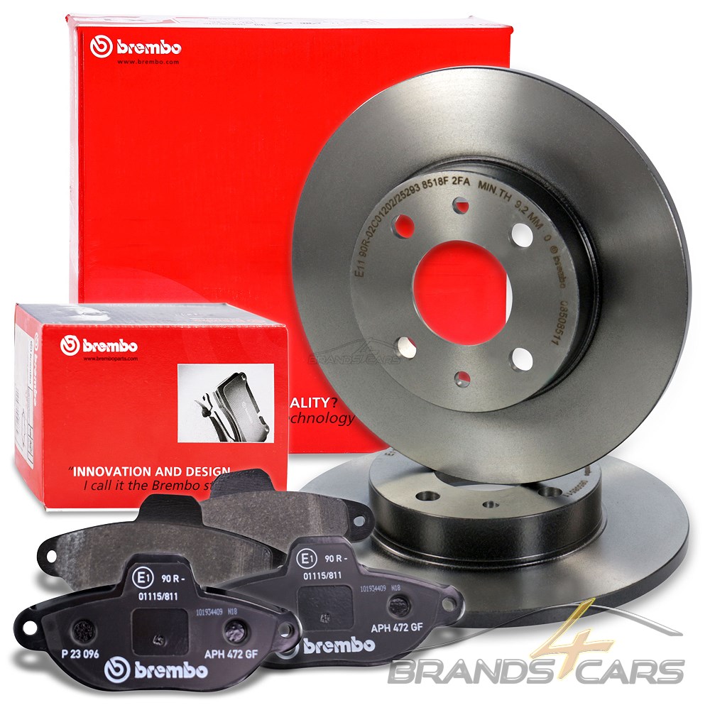 BREMBO COATED BREMSSCHEIBEN Ø240 VOLL+BELÄGE VORNE FIAT SEICENTO 0.9 1.1 98-10