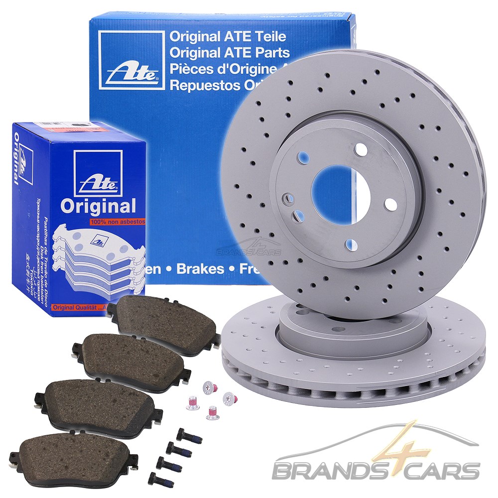 ATE Bremsenset – 2 Belüftete Bremsscheiben 295 Mm + Bremsbeläge Für Mercedes C-Klasse T-Modell S204 (Vorderachse)