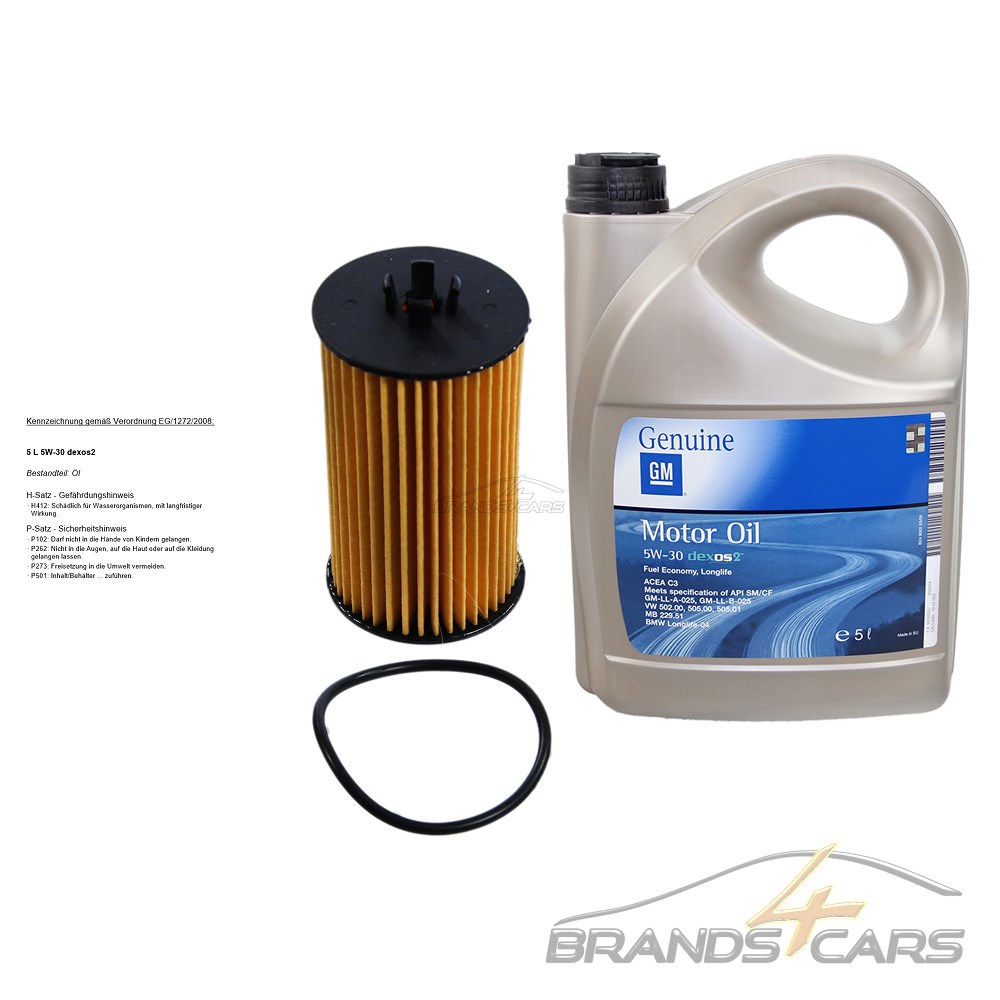 5 L Fur Opel Gm 5w 30 Dexos 2 Bosch Olfilter Fur Opel Adam 1 2 1 4 Ab Bj 13 Ebay