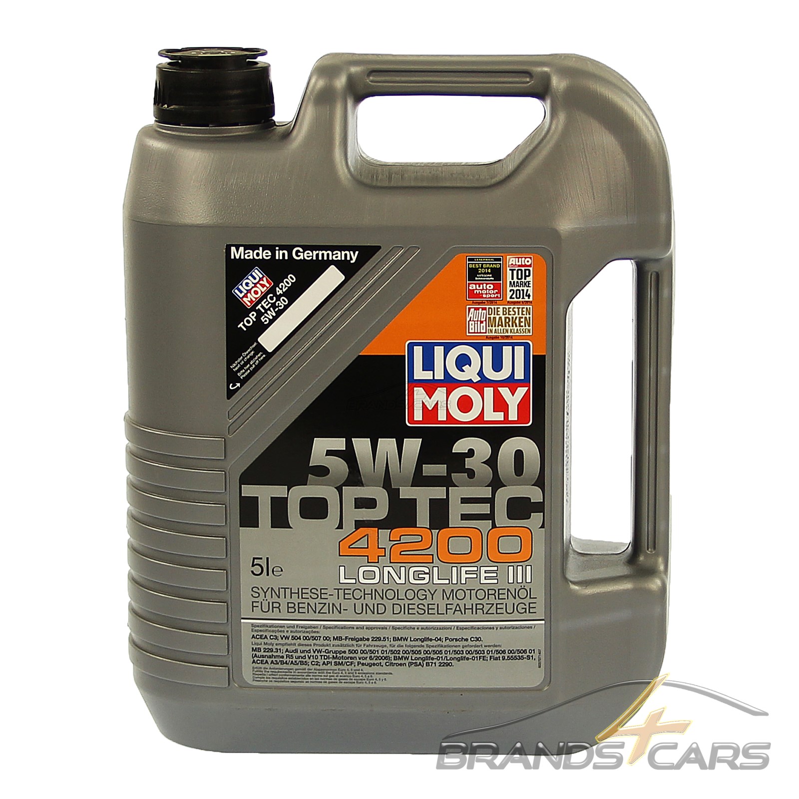 6 L LITER LIQUI MOLY TOP TEC 4200 5W-30 MOTOR-ÖL MADE IN ...