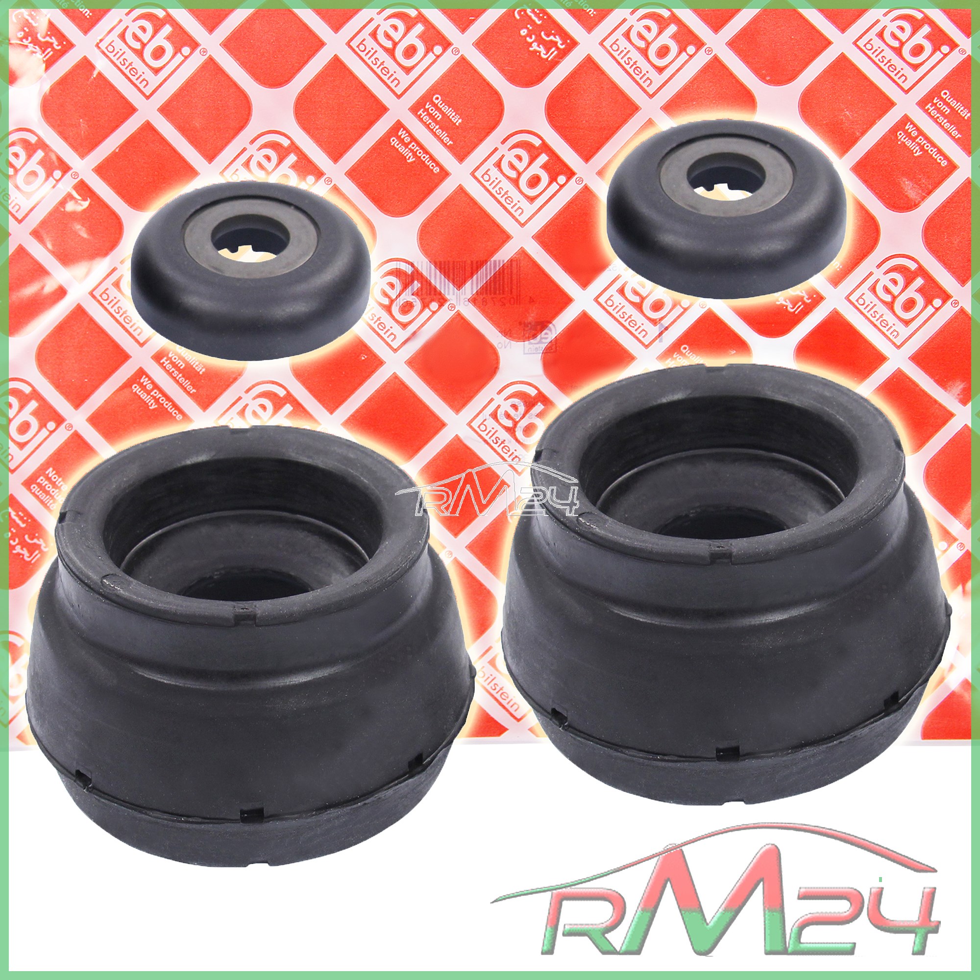 2X FEBI BILSTEIN KIT SUPPORTO AMMORTIZZATORE ANT AUDI SEAT SKODA VW 32313875